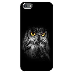 Чохли з принтом СОВИ для iPhone 5 / 5s / SE (Сова на чорному)