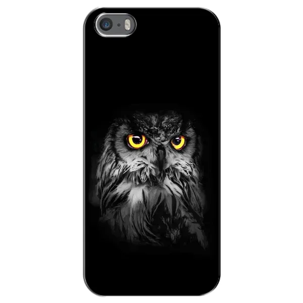 Чехол с рисунком «Сова на чёрном» для iPhone 5 / 5s / SE Чехол с рисунком «Сова на чёрном» для iPhone 5 / 5s / SE