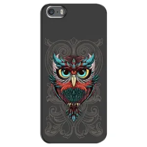 Чохли з принтом СОВИ для iPhone 5 / 5s / SE (Сова на сірому)