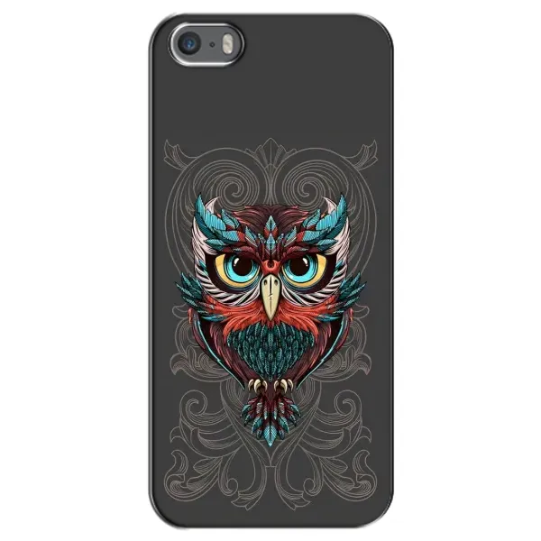 Чехол с рисунком «Сова на сером» для iPhone 5 / 5s / SE Чехол с рисунком «Сова на сером» для iPhone 5 / 5s / SE