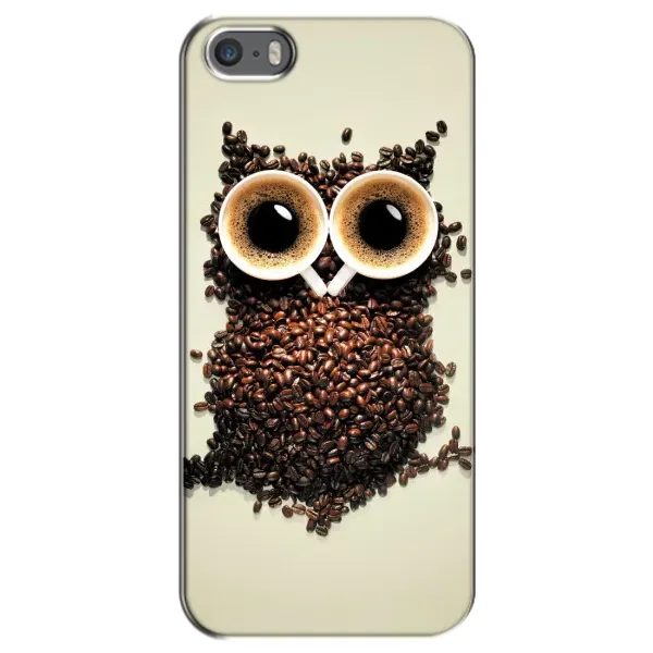 Чехол с рисунком «Сова с зерен кофе» для iPhone 5 / 5s / SE Чехол с рисунком «Сова с зерен кофе» для iPhone 5 / 5s / SE
