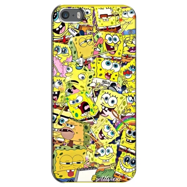 Чехол с рисунком «Спанч Боб Арт» для iPhone 5 / 5s / SE