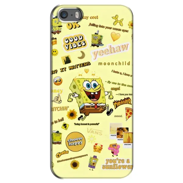 Чехол с рисунком «Спанч Боб бежит» для iPhone 5 / 5s / SE