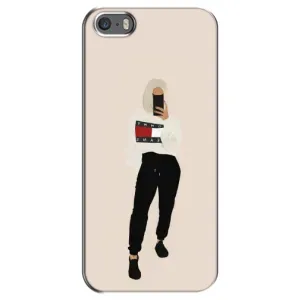 Силиконовый Чехол на iPhone 5 / 5s / SE с картинкой Стильных Девушек (Стильная)