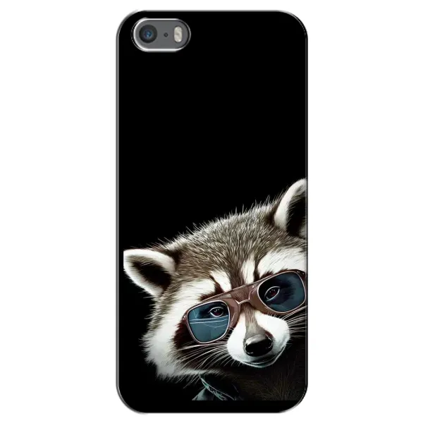 Чехол с рисунком «Стильный Енот» для iPhone 5 / 5s / SE Чехол с рисунком «Стильный Енот» для iPhone 5 / 5s / SE