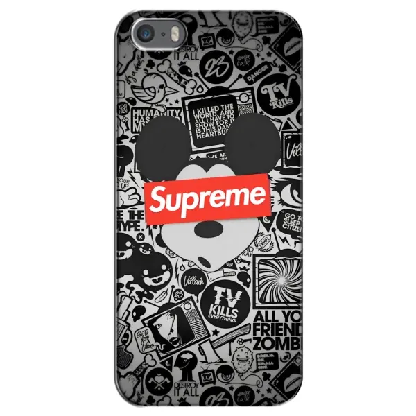 Чехол с рисунком «Supreme Маус» для iPhone 5 / 5s / SE