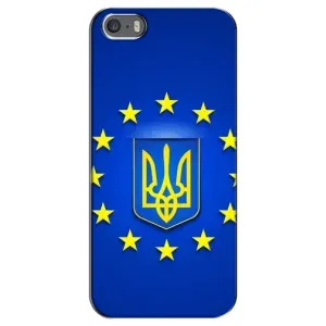 Чехол с Украинской символикой на Айфон 5 / 5с / СЕ (Украина это Европа)