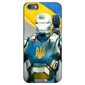 Силиконовый Чехол на iPhone 5 / 5s / SE (Я-Украина) (Украинский робокоп)