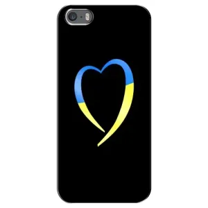 Силиконовый Чехол на iPhone 5 / 5s / SE (Я-Украина) (Украинское сердце)