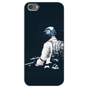 Силиконовый чехол с картинкой "Герой Pubg" на iPhone 5 / 5s / SE (В экиперовке)