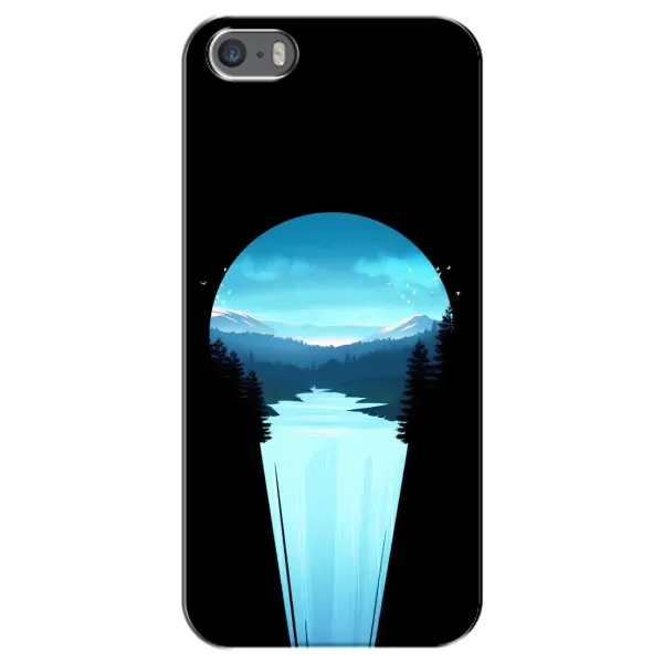 Чехол с рисунком «Синий Водопад» для iPhone 5 / 5s / SE