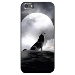 Чохол з Вовком на iPhone 5 / 5s / SE (Вовк і місяць)