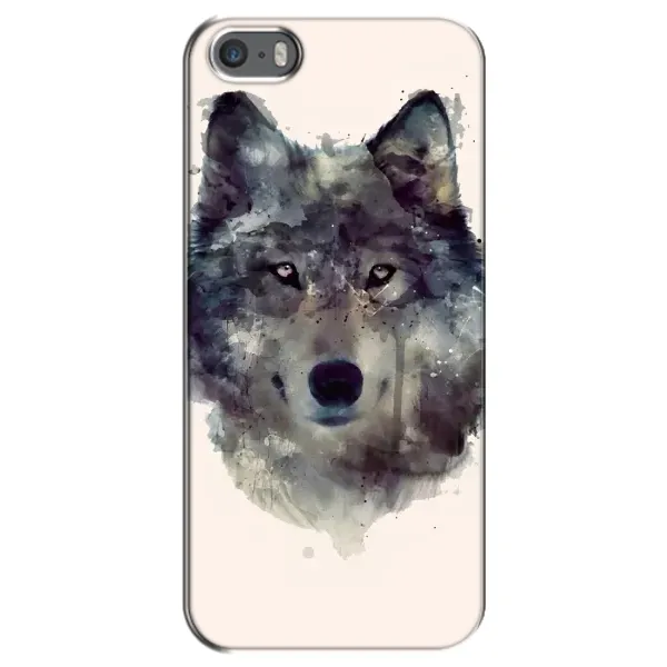 Чехол с рисунком «Волк» для iPhone 5 / 5s / SE