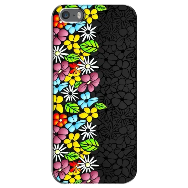 Чехол с рисунком «Яркие цветы» для iPhone 5 / 5s / SE