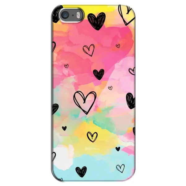 Чехол с рисунком «Яркие сердечки» для iPhone 5 / 5s / SE Чехол с рисунком «Яркие сердечки» для iPhone 5 / 5s / SE