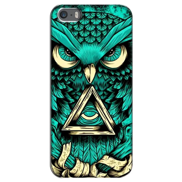 Чехол с рисунком «Зеленая сова» для iPhone 5 / 5s / SE Чехол с рисунком «Зеленая сова» для iPhone 5 / 5s / SE