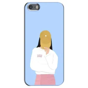 Силиконовый Чехол на iPhone 5 / 5s / SE с картинкой Стильных Девушек (Желтая кепка)