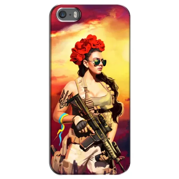 Чехол с рисунком «Женщина солдат» для iPhone 5 / 5s / SE Чехол с рисунком «Женщина солдат» для iPhone 5 / 5s / SE