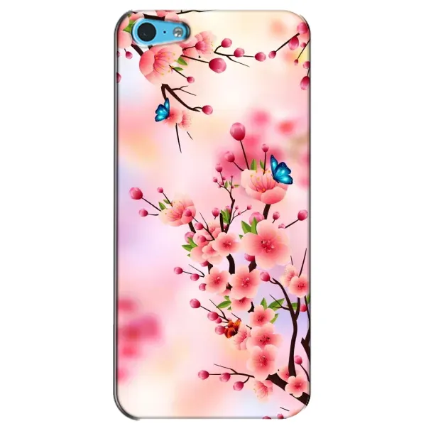 Чехол с рисунком «Бабочки на сакуре» для iPhone 5c Чехол с рисунком «Бабочки на сакуре» для iPhone 5c