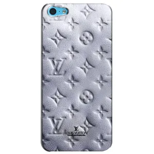 Текстурный Чехол Louis Vuitton для Айфон 5с (Белый ЛВ)
