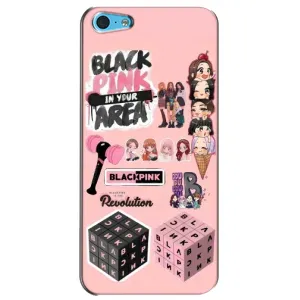 Чехлы с картинкой для iPhone 5c (BLACK PINK коллаж)