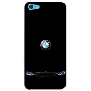 Силиконовый бампер с картинкой машины на iPhone 5c (Черный BMW)