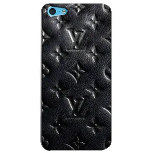 Текстурный Чехол Louis Vuitton для Айфон 5с (Черный ЛВ)