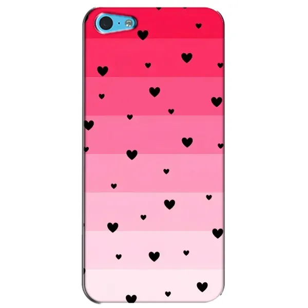Чехол с рисунком «Чорные сердечки» для iPhone 5c Чехол с рисунком «Чорные сердечки» для iPhone 5c