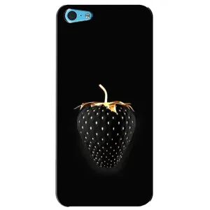 Чехол с изображением вкусной еды для iPhone 5c (Чёрная клубника)