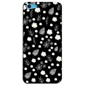 Чехлы с тематикой "ЦВЕТЫ" на iPhone 5c (цветение на чорном)