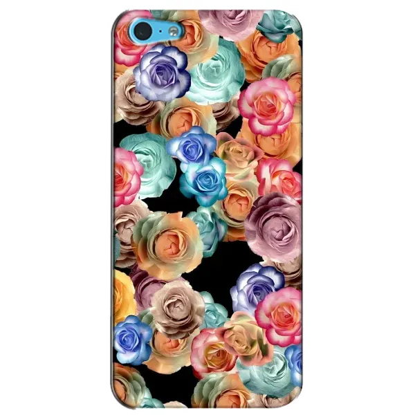 Чехол с рисунком «Цветы на черном» для iPhone 5c Чехол с рисунком «Цветы на черном» для iPhone 5c