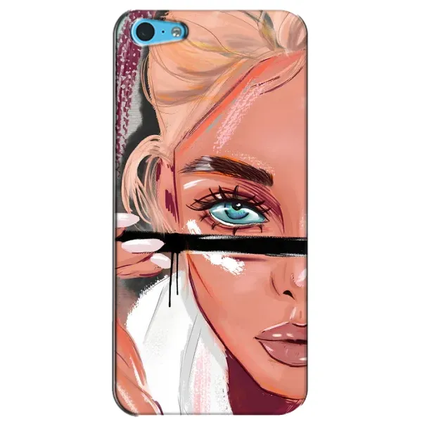 Чехол с рисунком «Девушка и ресницы» для iPhone 5c