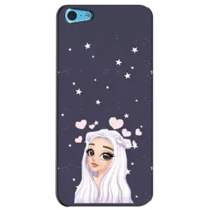 Чехол Стильные девушки на iPhone 5c (Девушка и сердечки)