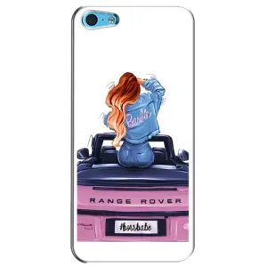Силиконовый Чехол на iPhone 5c с картинкой Стильных Девушек (Девушка на машине)