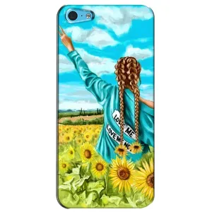 Чехол Стильные девушки на iPhone 5c (Девушка на поле)