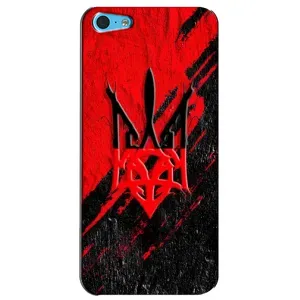 Чехлы УПА (Красно-Чёрный) на iPhone 5c (Герб в цвете УПА)