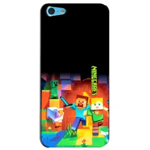 Чехлы для iPhone 5c (Персонажи Майн Крафт) (Герой Майнкрафт)