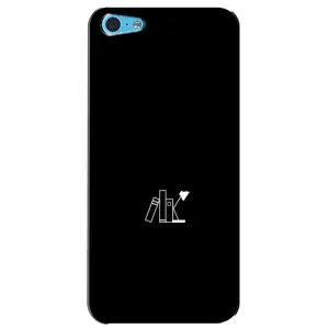 Чехол с картинками на черном фоне для iPhone 5c (Книжки)