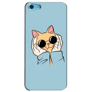 Бампер з зображенням Котиків для Айфон 5с (КОТИК в окулярах)