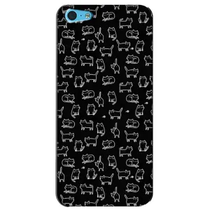 Чохол на тематику: Коти для iPhone 5c (Котики на чорному)