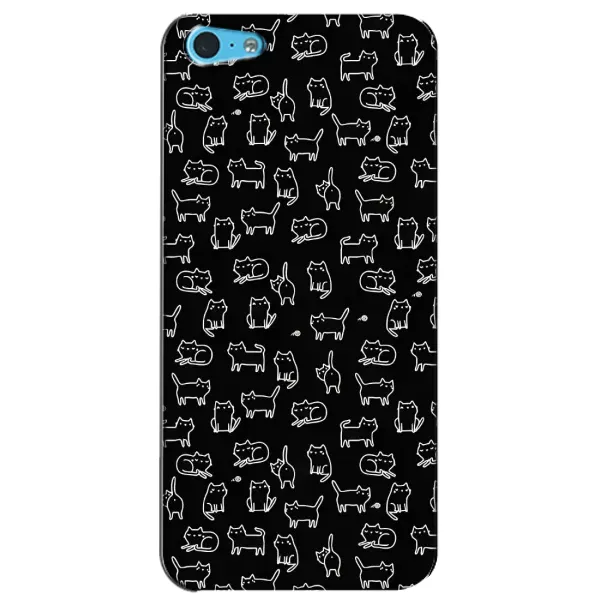 Чехол с рисунком «Котики на черном» для iPhone 5c Чехол с рисунком «Котики на черном» для iPhone 5c