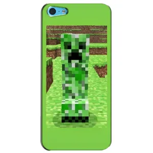 Чехлы для iPhone 5c (Персонажи Майн Крафт) (Крипер 2)