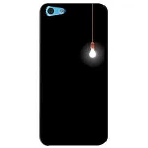 Чехол с картинками на черном фоне для iPhone 5c (Лампочка)