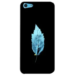 Чехол с картинками на черном фоне для iPhone 5c (Листочек)
