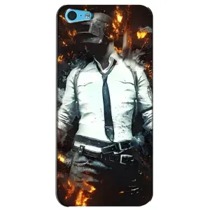 Силиконовый чехол с картинкой "Герой Pubg" на iPhone 5c (Man Пубг)