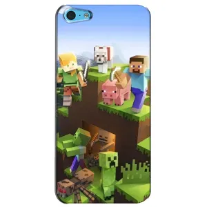 Чехлы для iPhone 5c (Персонажи Майн Крафт) (Майн-крафт)