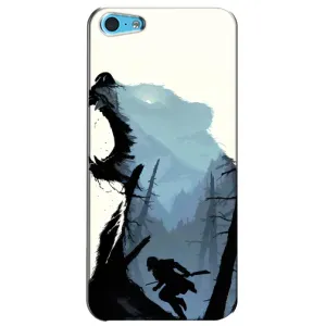 Силіконовий бампер з картинкою звірів для iPhone 5c (Ведмідь та ліс)