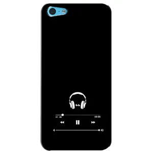 Чехол с картинками на черном фоне для iPhone 5c (Плеер)