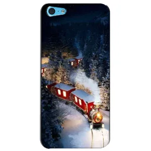 Силиконовый бампер на рождество для iPhone 5c (Поезд)