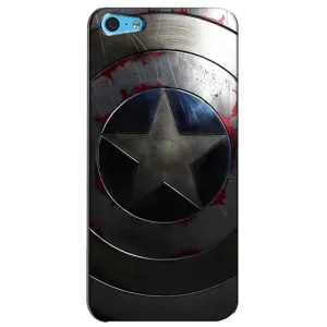 Чехол с Щитом Капитана Америки на iPhone 5c (Ретро Щит Капитана)